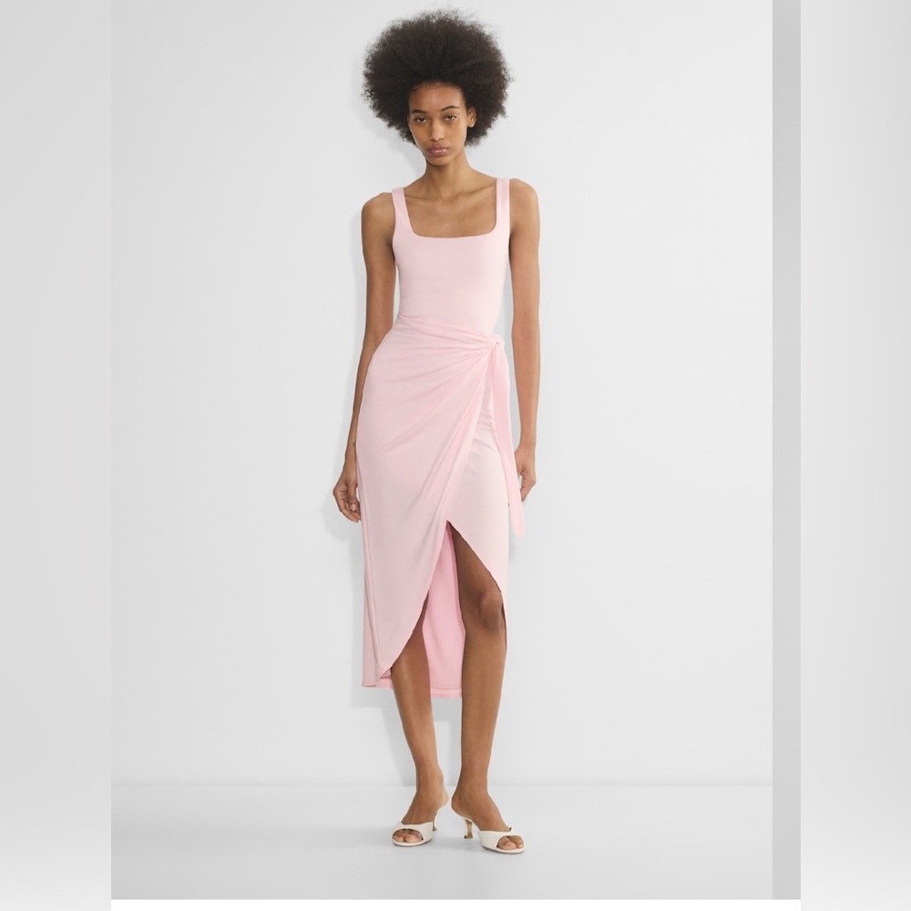 Aritzia Wilfred Saturn Midi Dress, Coral Blush